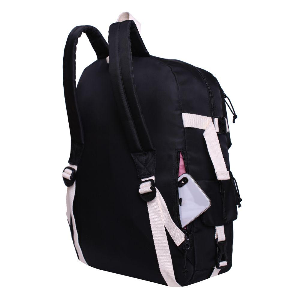 Mochila Mujer Escalade Negro Blanco Head-4