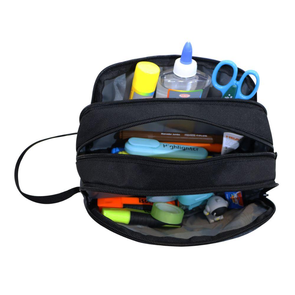 Estuche Infantil Niño Atos Stone Gris Negro Head-3