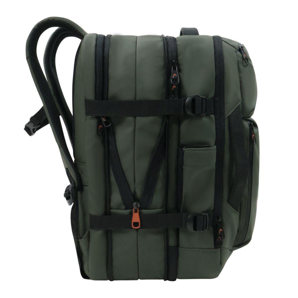 Mochila de Viaje Expandible Shark Waterproof Verde Head-7