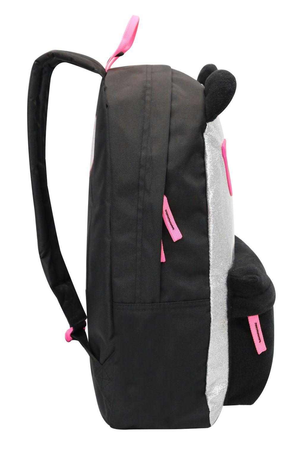 Mochila Play Panda Glitter Blanco Head-3