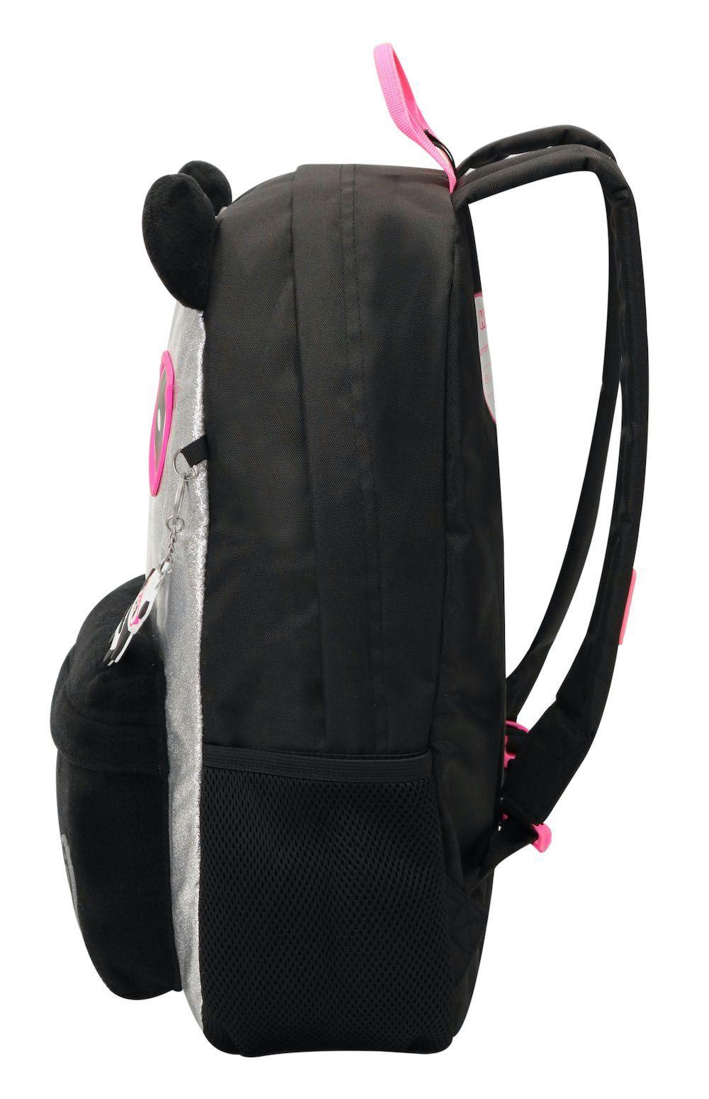 Mochila Play Panda Glitter Blanco Head-4