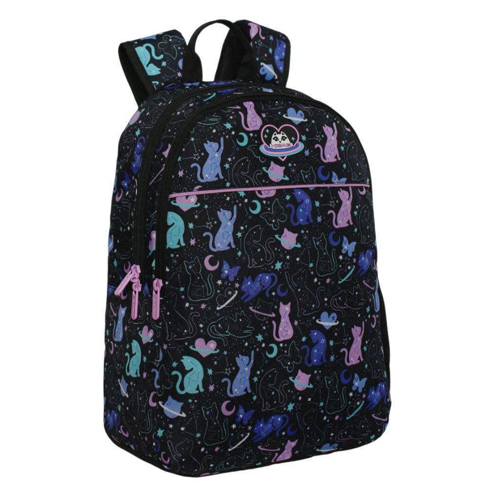 Pack Cool Escolar (x3) Niña Space Cat Negro Head-2