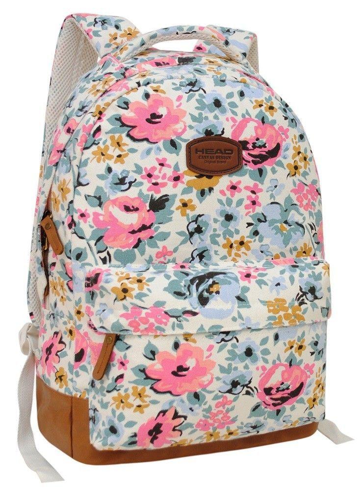 Mochila Urbana Terios Blanca Flores Head   -0