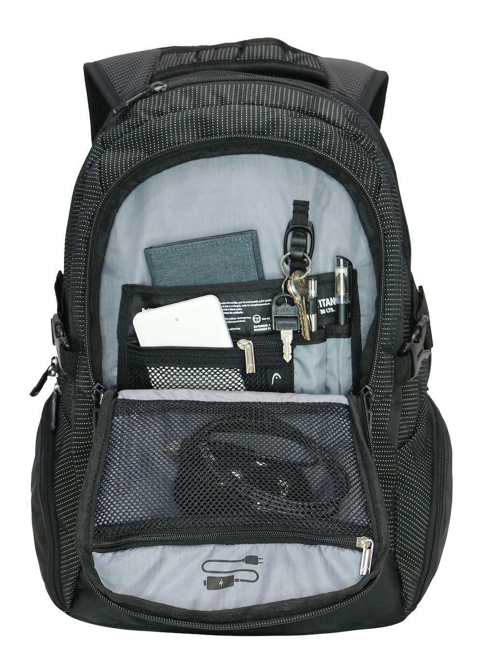 Mochila Porta Laptop Titan USB Twin Tone Head-2