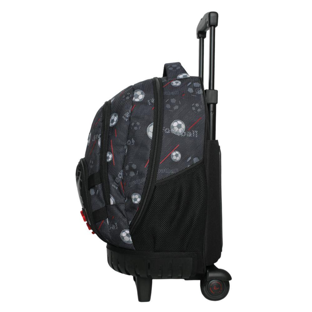 Mochila Infantil Carro New Kodiac Futbol Negro Head-4