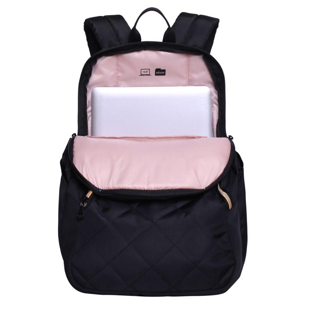 Mochila Monza Negro Rose Gold Head-3