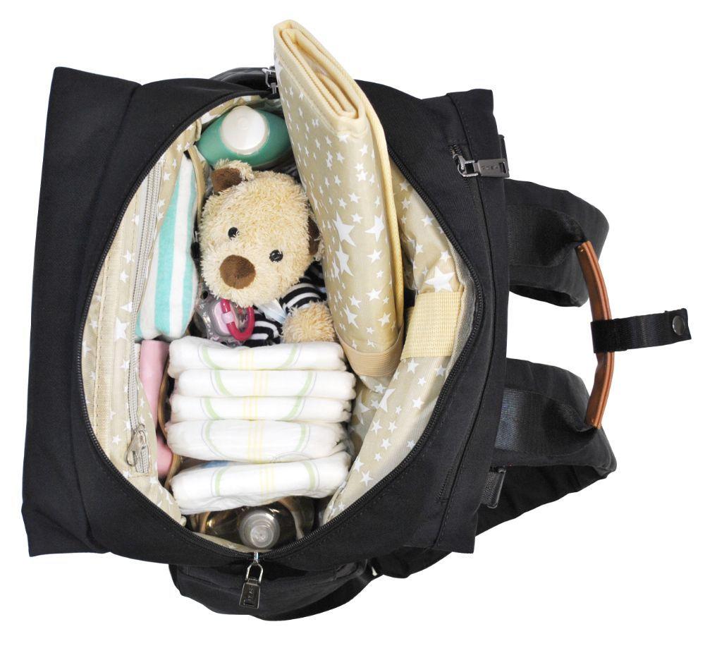 Mochila Pañalera Maternal Bloom New Negro Head-2