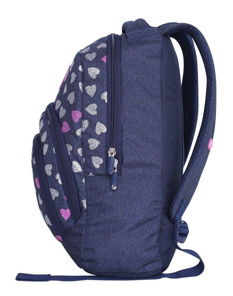 Mochila Auris Azul Corazones Mujer Head   -4