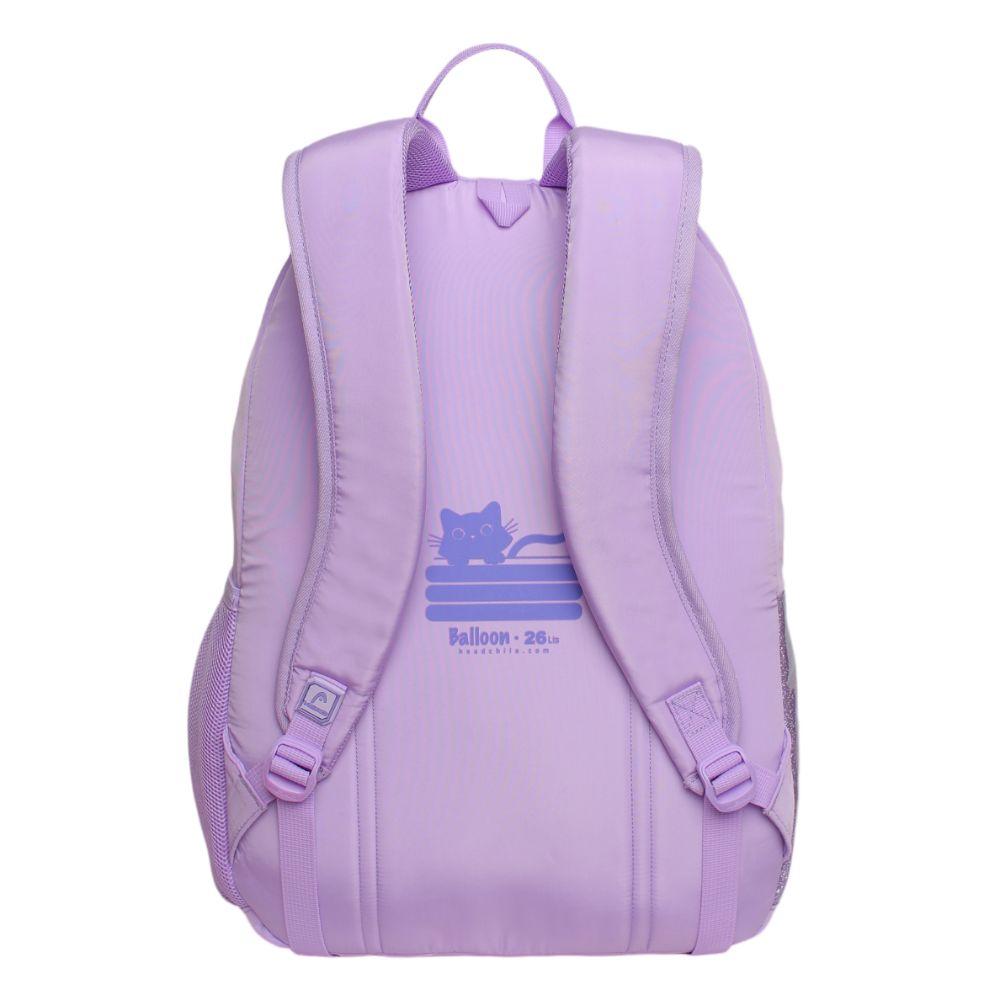 Mochila Infantil Niña Balloon Quilt Cat Lila Head-4