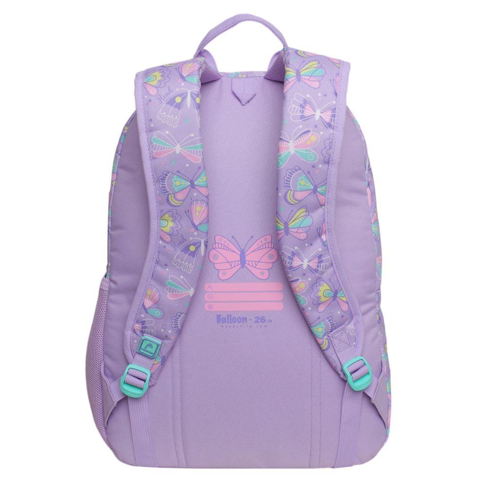 Mochila Infantil Niña Balloon Mariposa Lila Head-4
