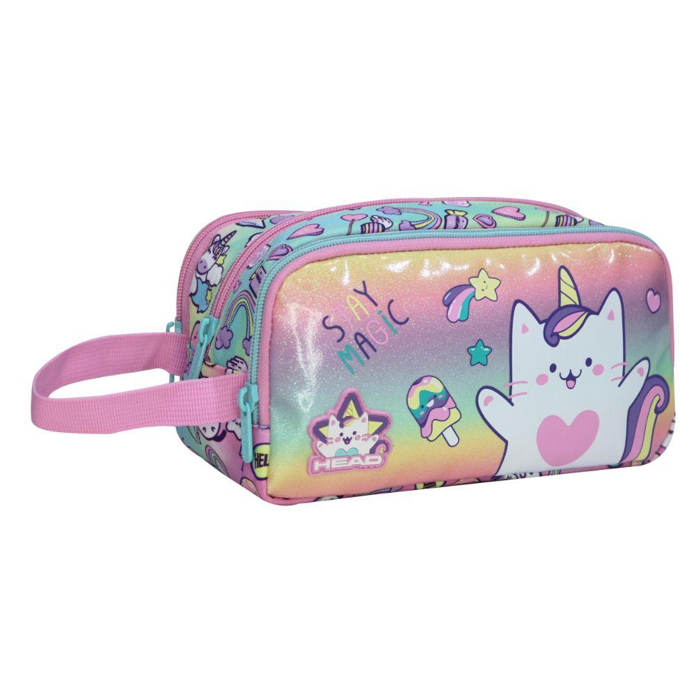 Estuche Infantil Niña Atos Cat Faded Multicolor Head-0