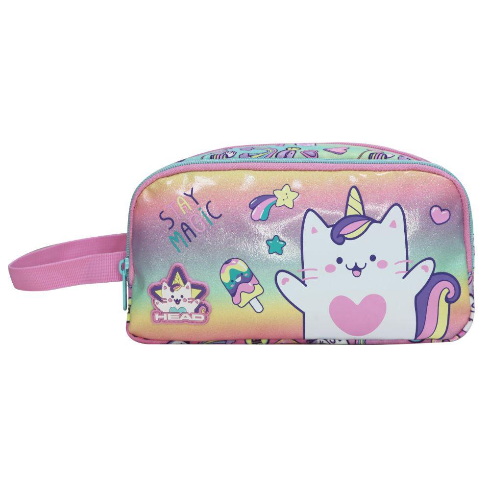 Estuche Infantil Niña Atos Cat Faded Multicolor Head-1