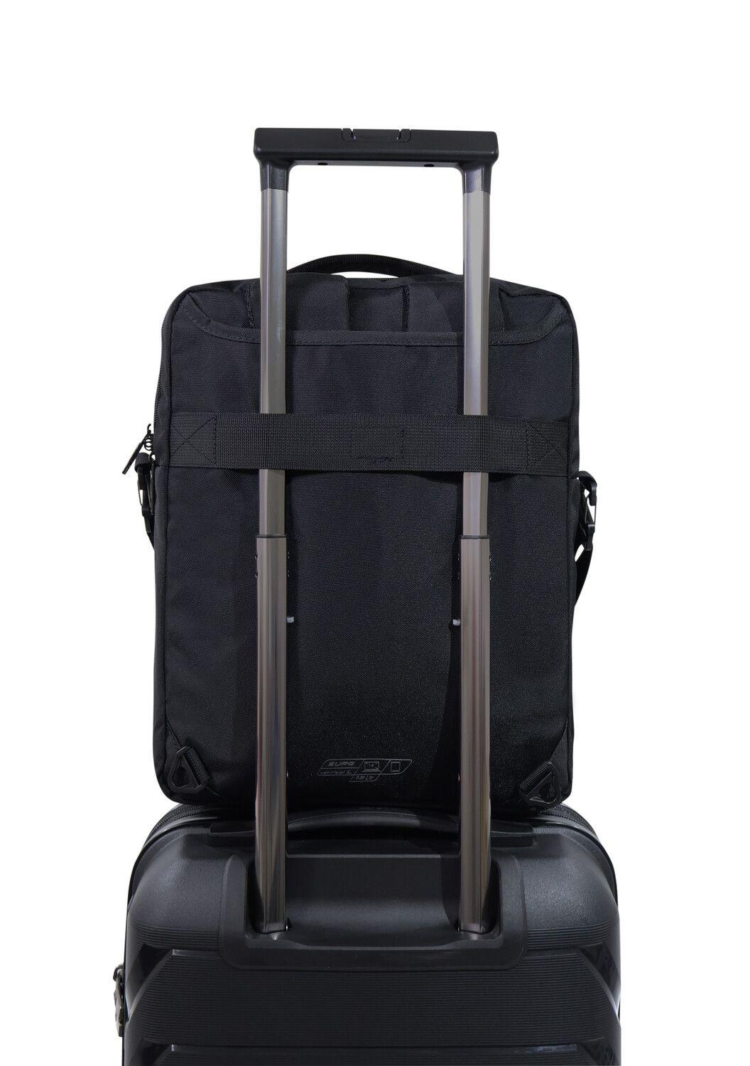 Maletín Mochila Euro Vertical L Negro Parches Head-5