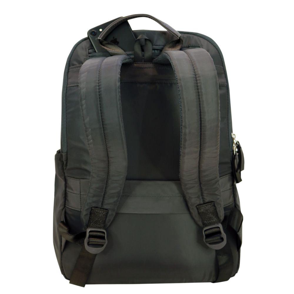 Mochila Ejecutiva Mujer Boogy Gris Head-4