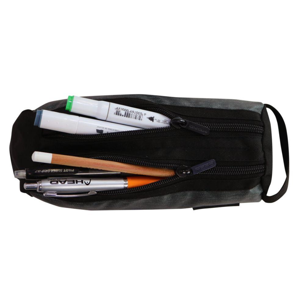 Estuche Lapicero Cronos Melange Reverse Gris Oscuro Head-1
