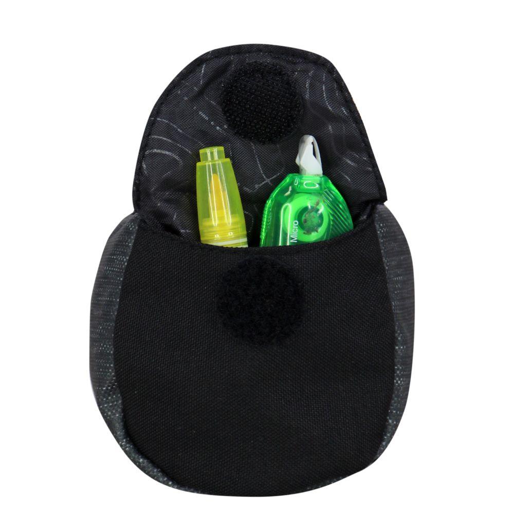 Estuche Lapicero Cronos Melange Reverse Gris Oscuro Head-2