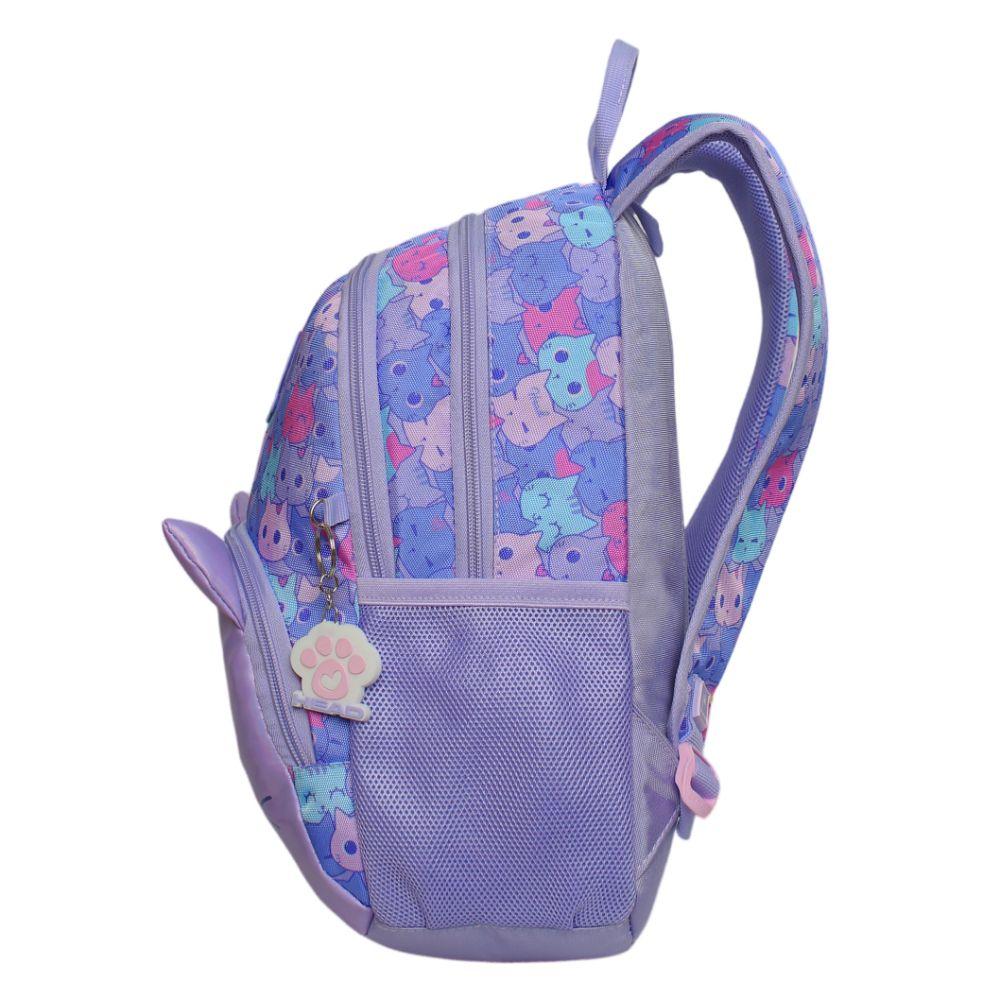 Mochila Infantil Niña Gum Meow Lila Head-3