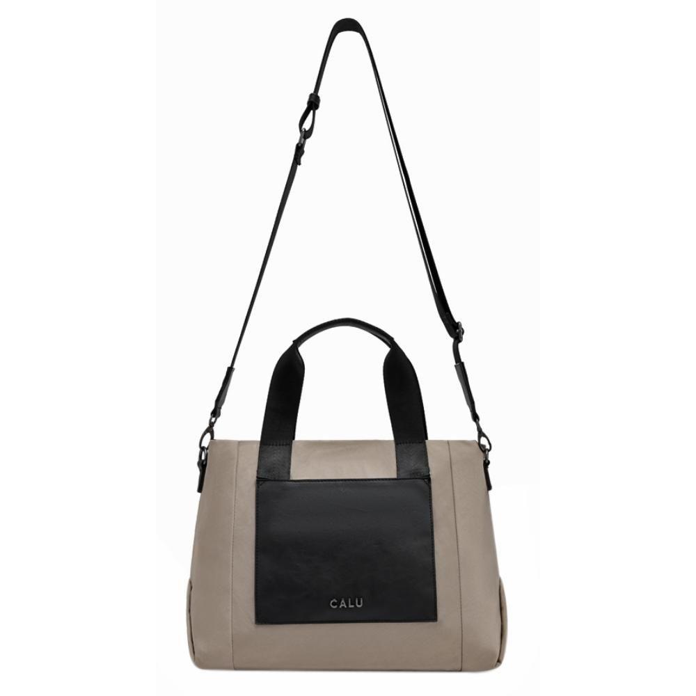 Cartera Gran Tamaño Doble Asa Jesu Beige Calu-2