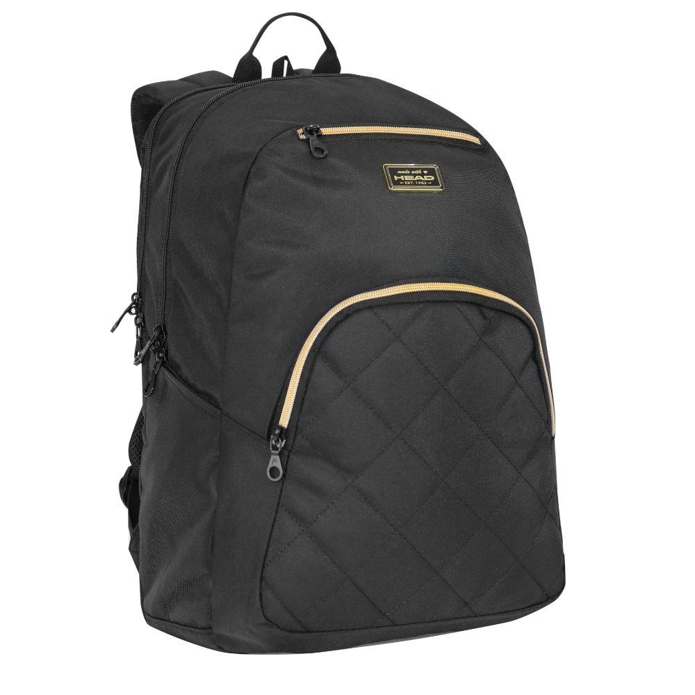 Mochila Ejecutiva Storm Quilt Negro Gold Head-0