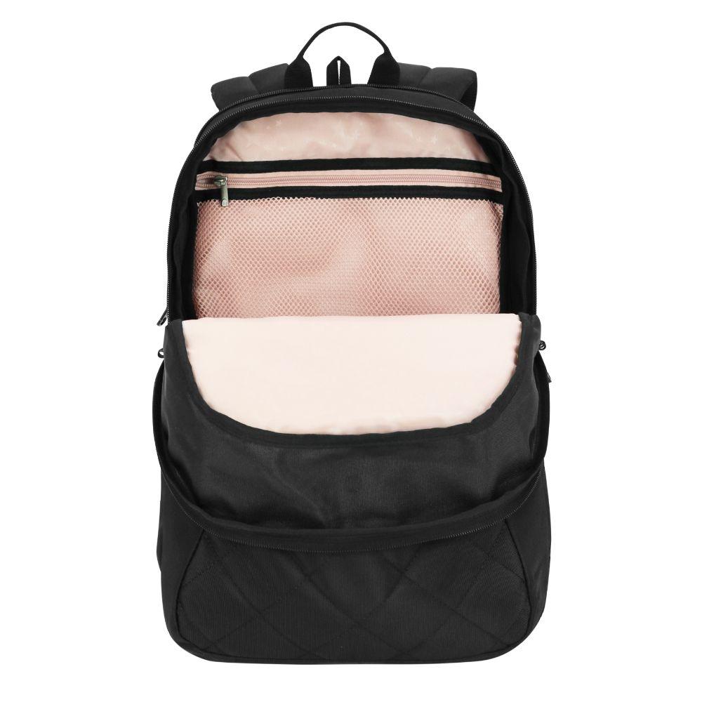 Mochila Ejecutiva Storm Quilt Negro Gold Head-3