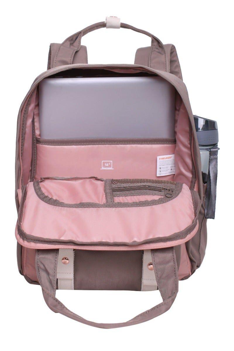 Mochila Alpha 22 Block Cafe Rosado Head-1