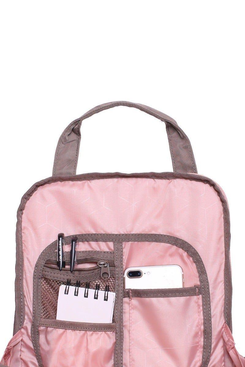 Mochila Alpha 22 Block Cafe Rosado Head-2