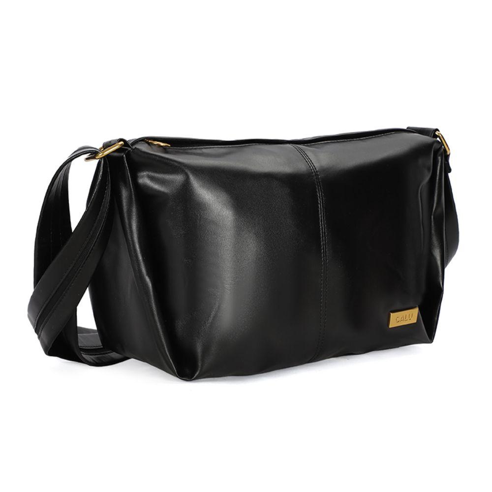 Cartera Mediana Bruna Negro Calu-0