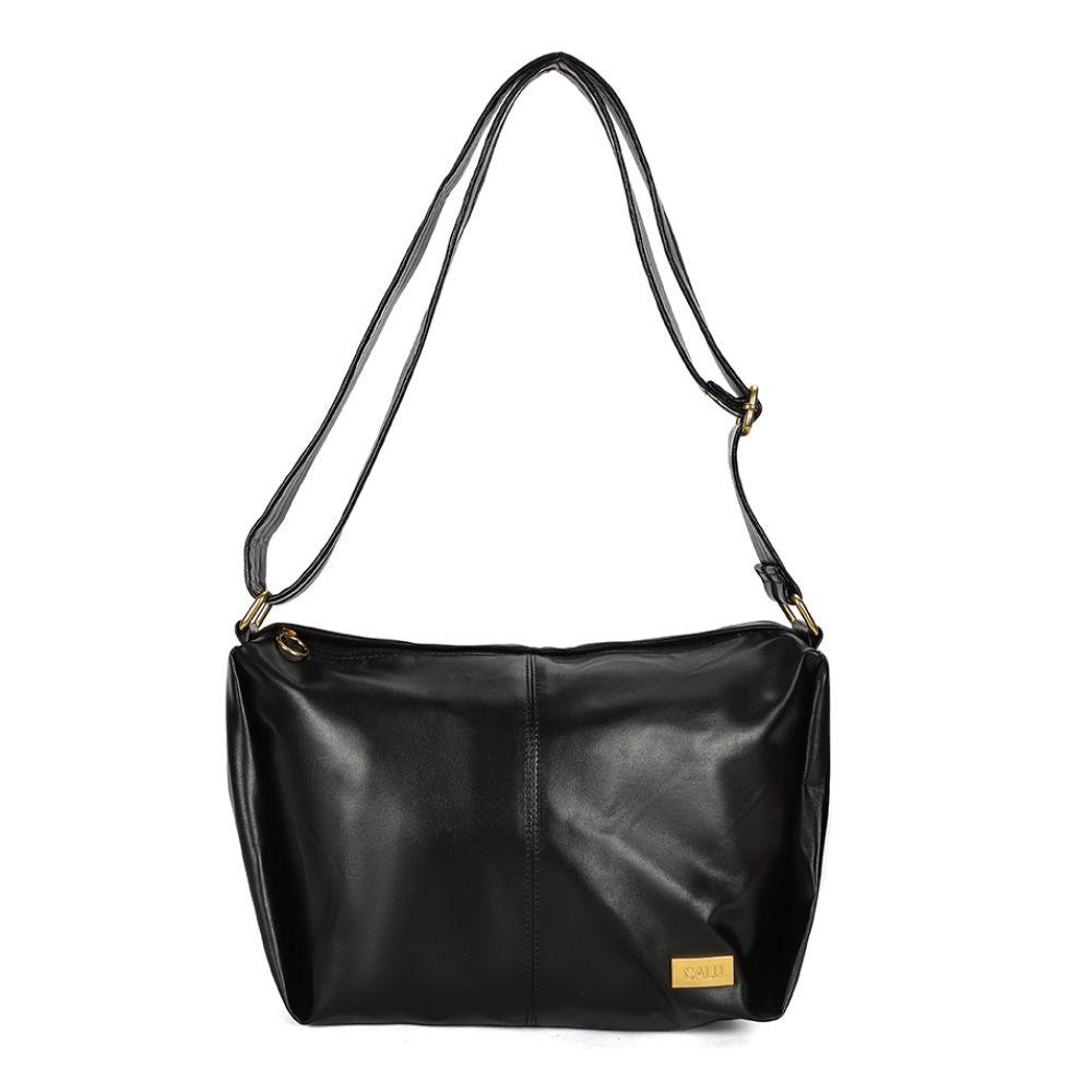 Cartera Mediana Bruna Negro Calu-2