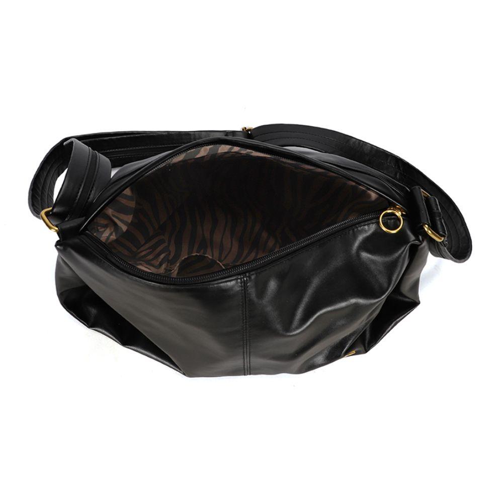Cartera Mediana Bruna Negro Calu-3
