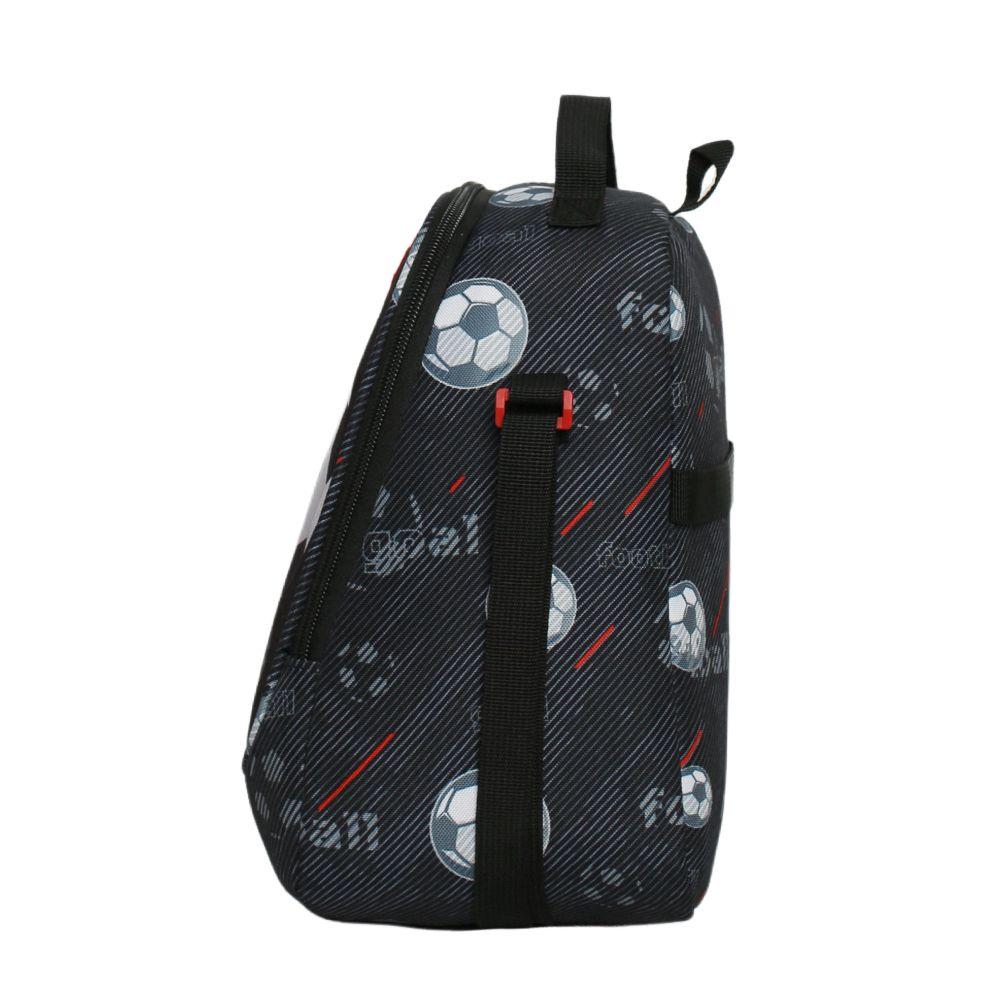 Lonchera Hombre Grey Futbol Negro Head-3