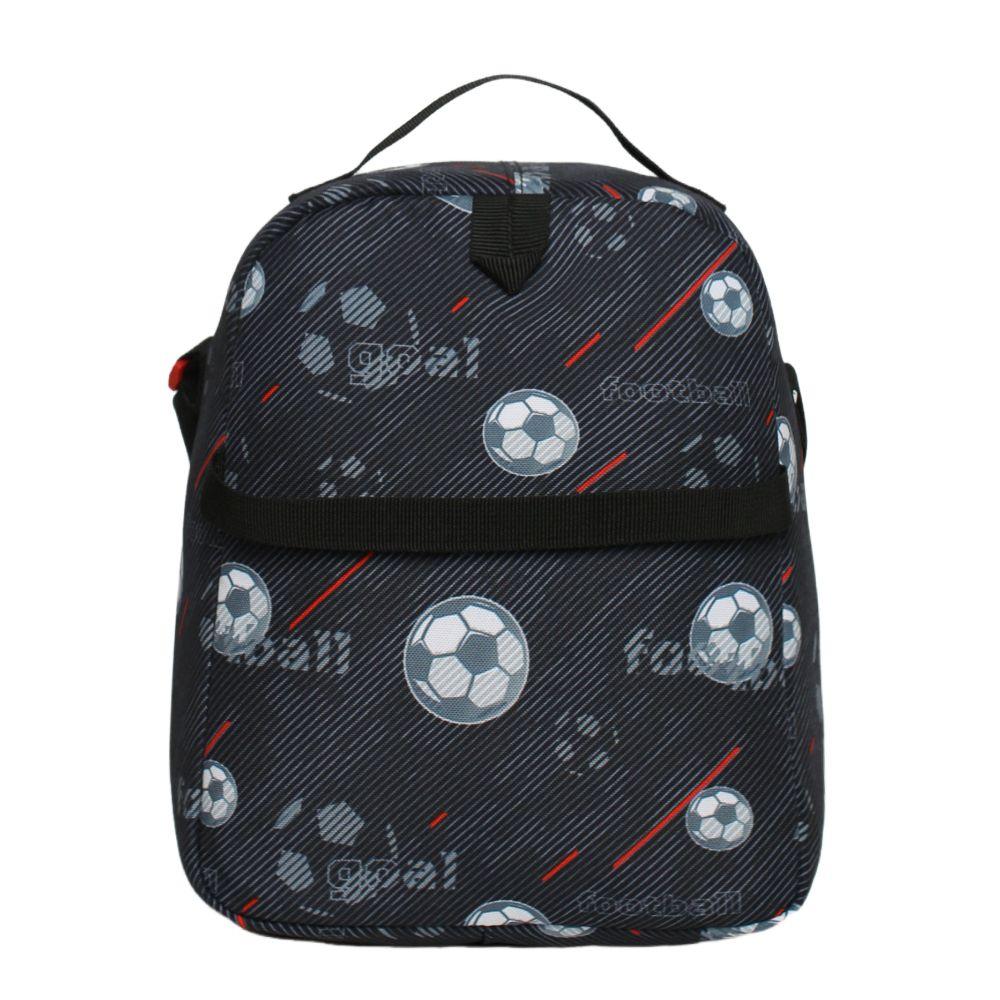Lonchera Hombre Grey Futbol Negro Head-4
