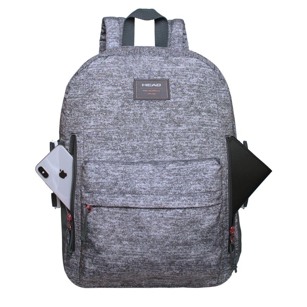 Mochila Venus Melange Gris Claro Head-2