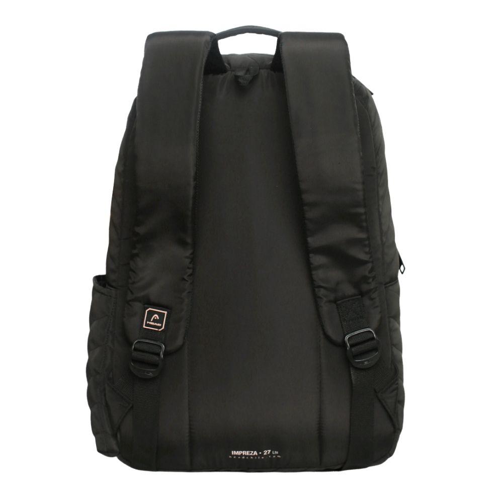 Mochila Mujer Microfibra Impreza Negro Rose Gold Head-4