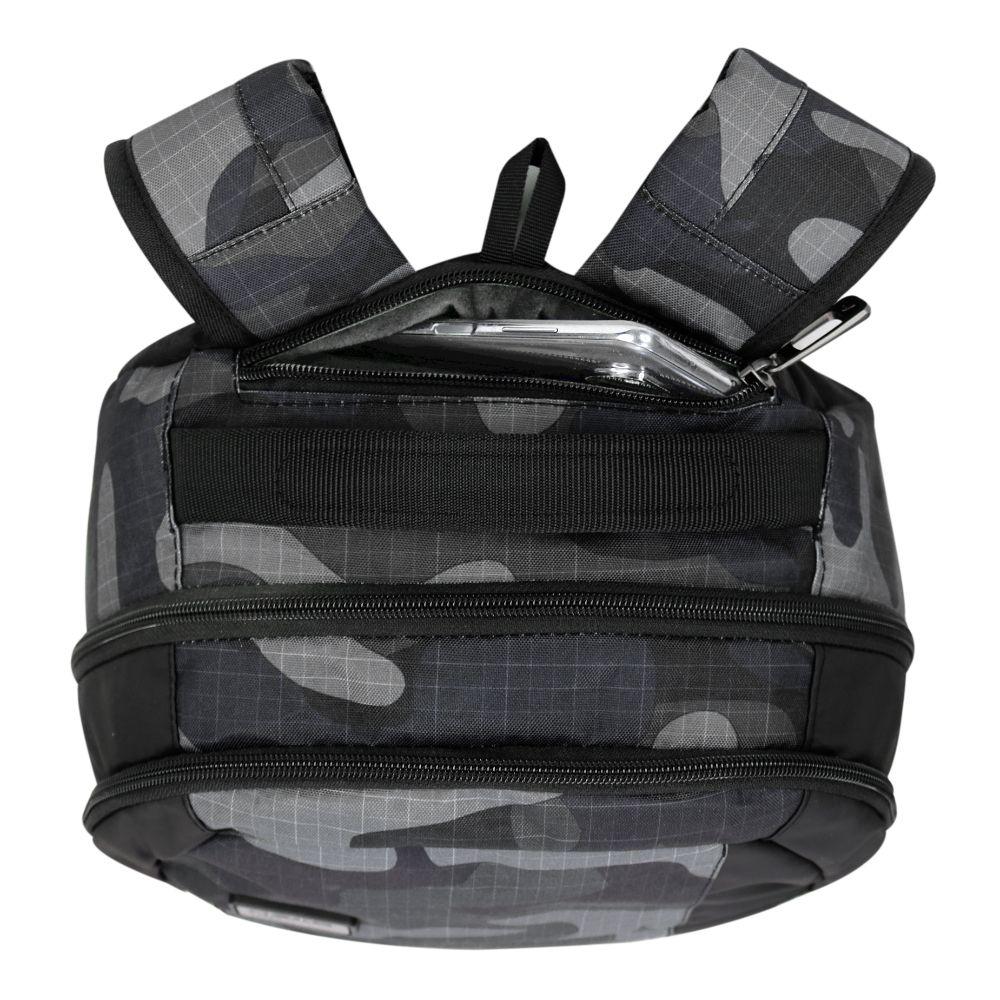 Mochila Ejecutiva Notebook Porter Camo Gris Oscuro Head-5