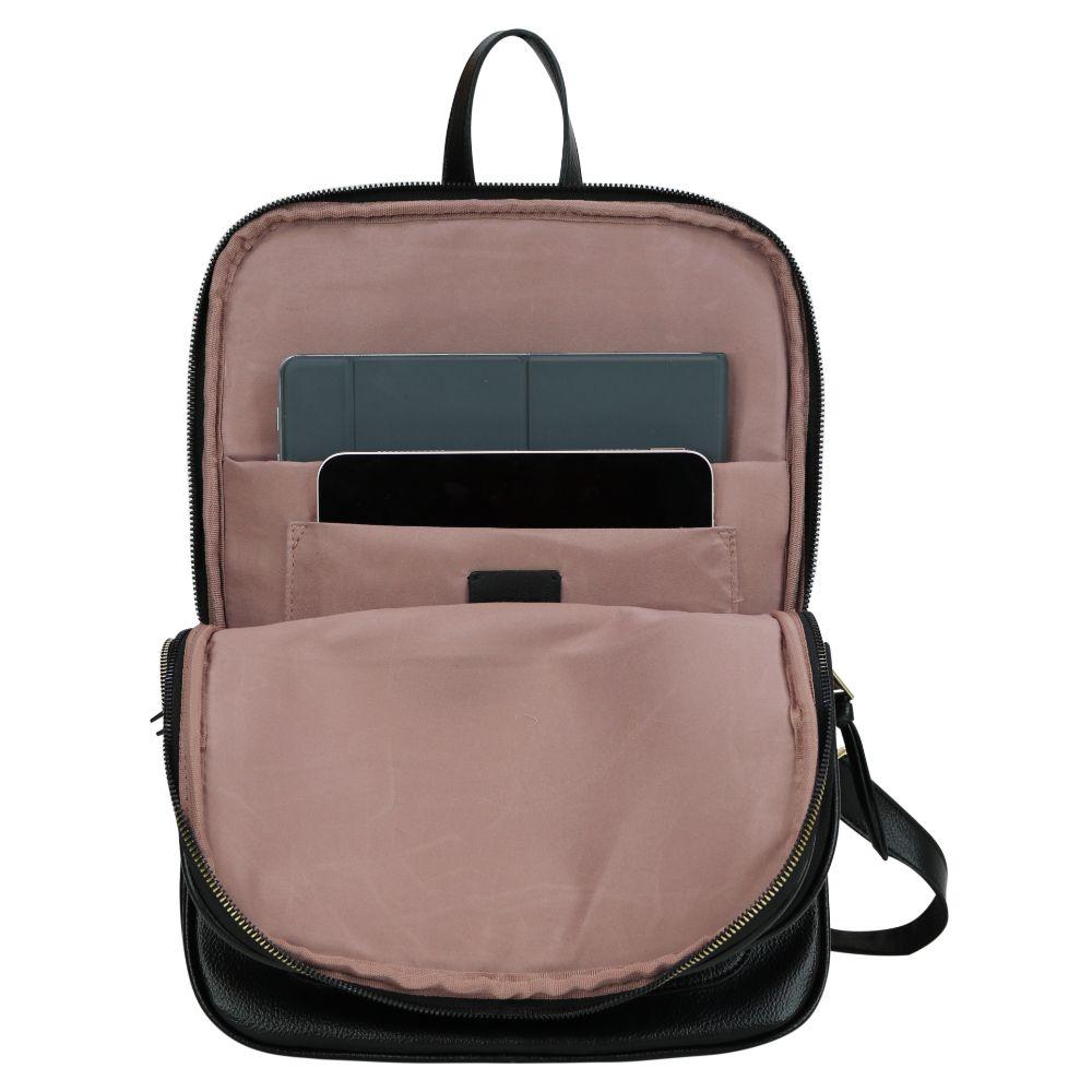 Mochila Notebook Mujer Glam Negro Head-2