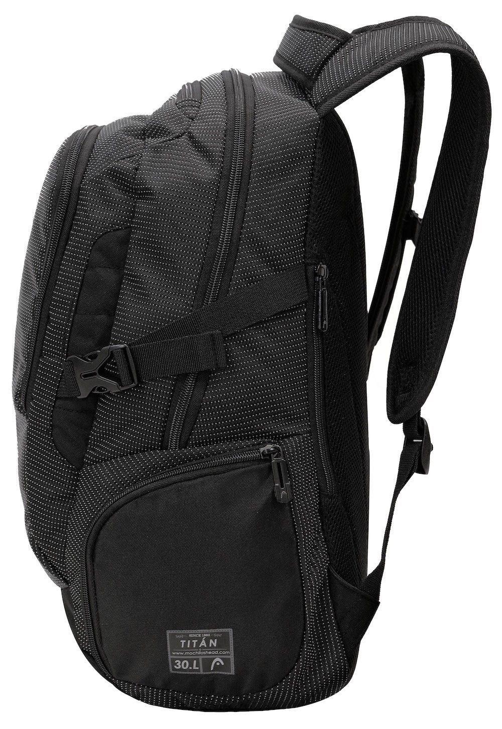 Mochila Porta Laptop Titan Negro Twin Tone Head   -3