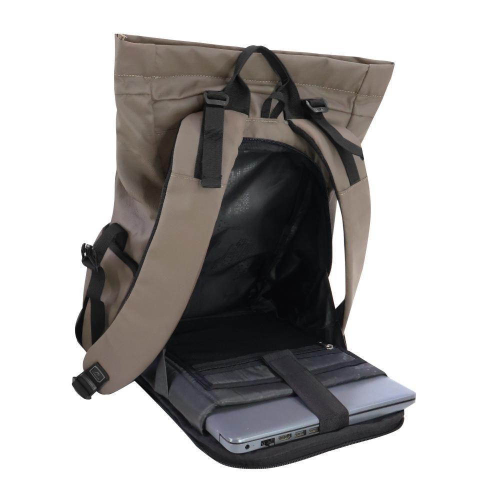 Mochila Urbana Waterproof Nomade Café Head-4