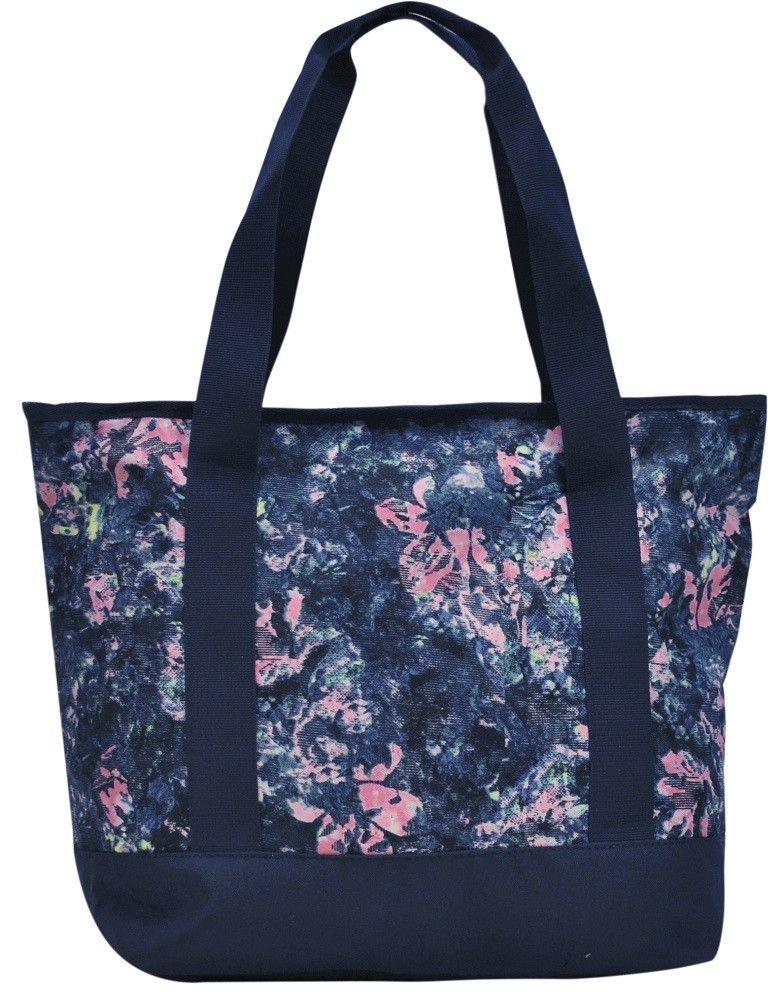 Cartera Bolso Shop Flores Azul Head  -1