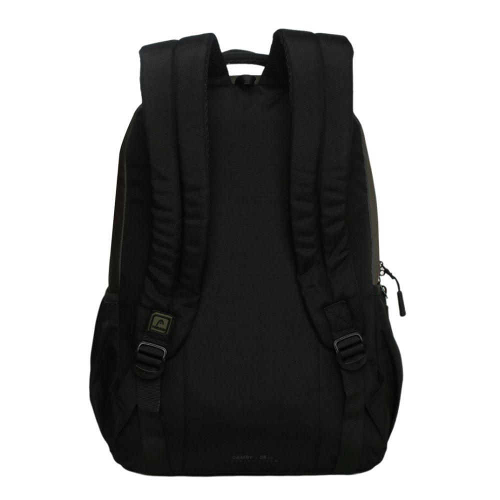 Mochila Notebook Camry Verde Militar Negro Head-4