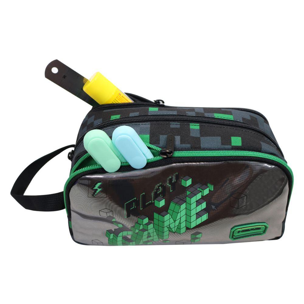 Estuche Infantil Niño Atos Gamer Negro Head-2