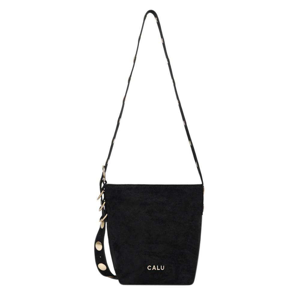 Cartera Bandolera Pequeña Tachas Adela Negro Calu-1