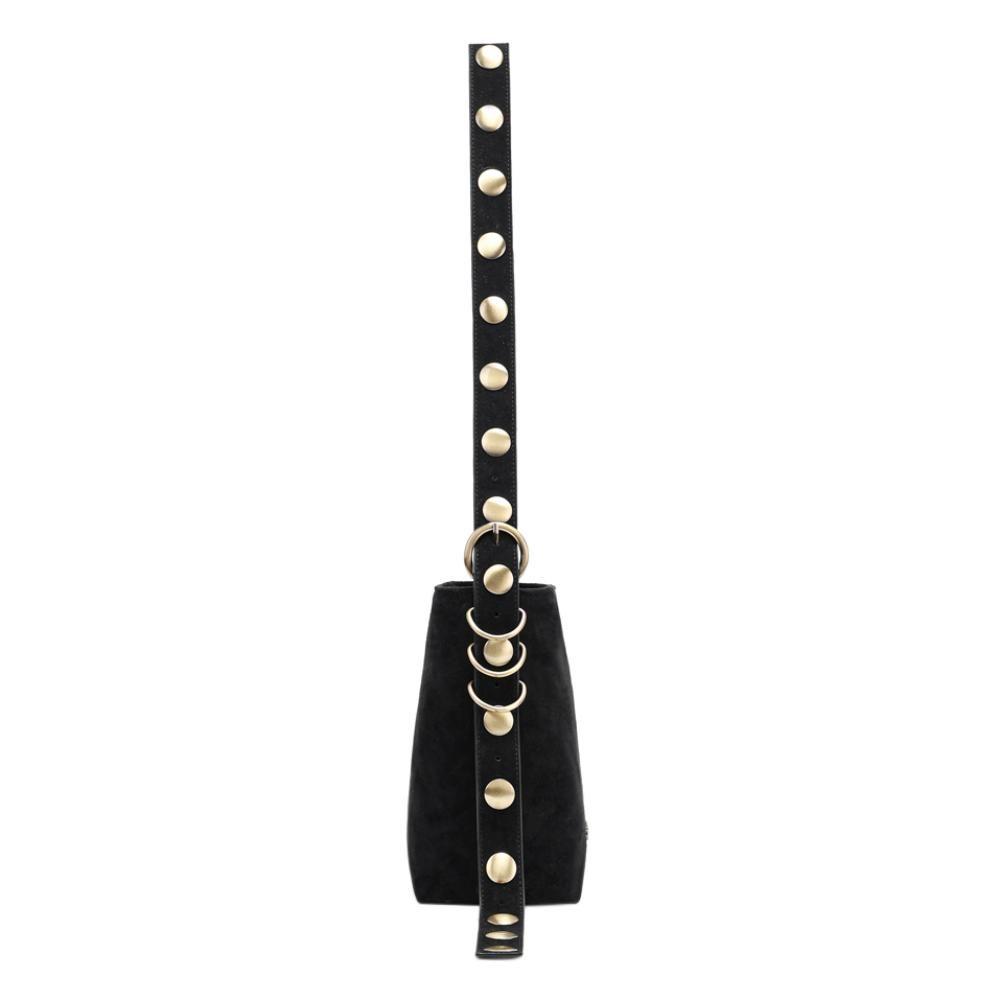 Cartera Bandolera Pequeña Tachas Adela Negro Calu-3