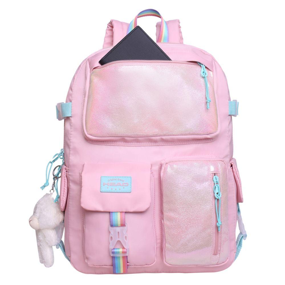 Mochila Fusión K-POP Rainbow Rosado Head-1
