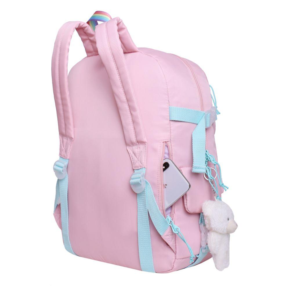 Mochila Fusión K-POP Rainbow Rosado Head-4