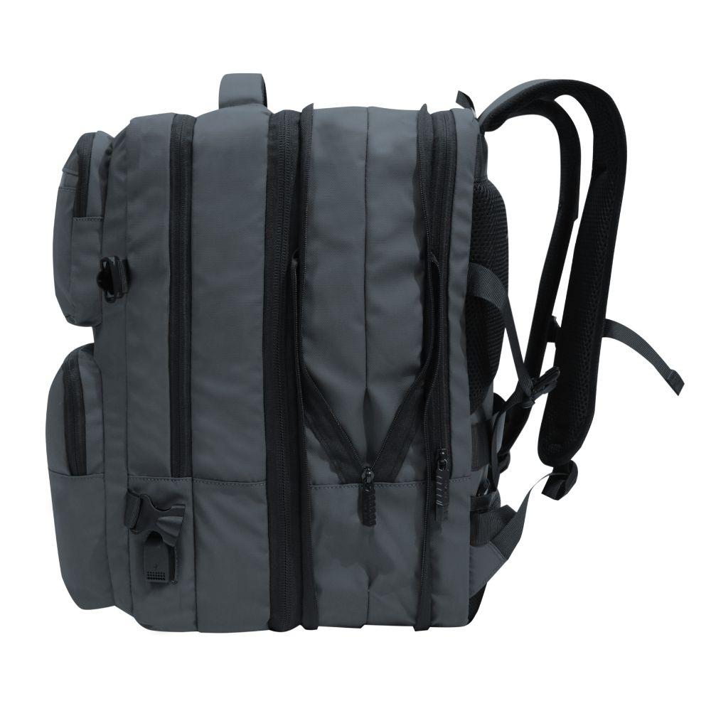 Mochila Viaje Expandible Journey Reverse Gris Head-6