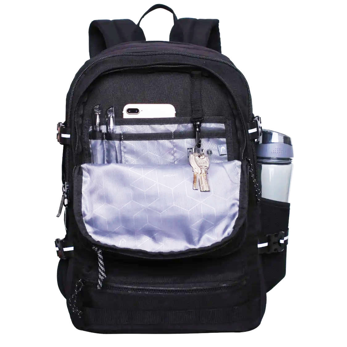 Mochila Expedition 22 Rombos Melange Negro Head-3