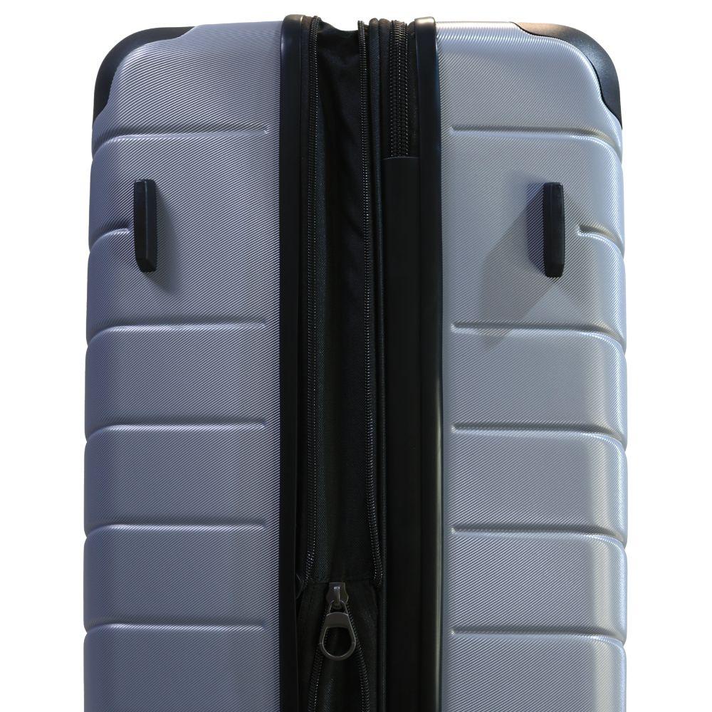 Maleta Cabina Amsterdam S 10 Kilos Expandible Plata Head-4