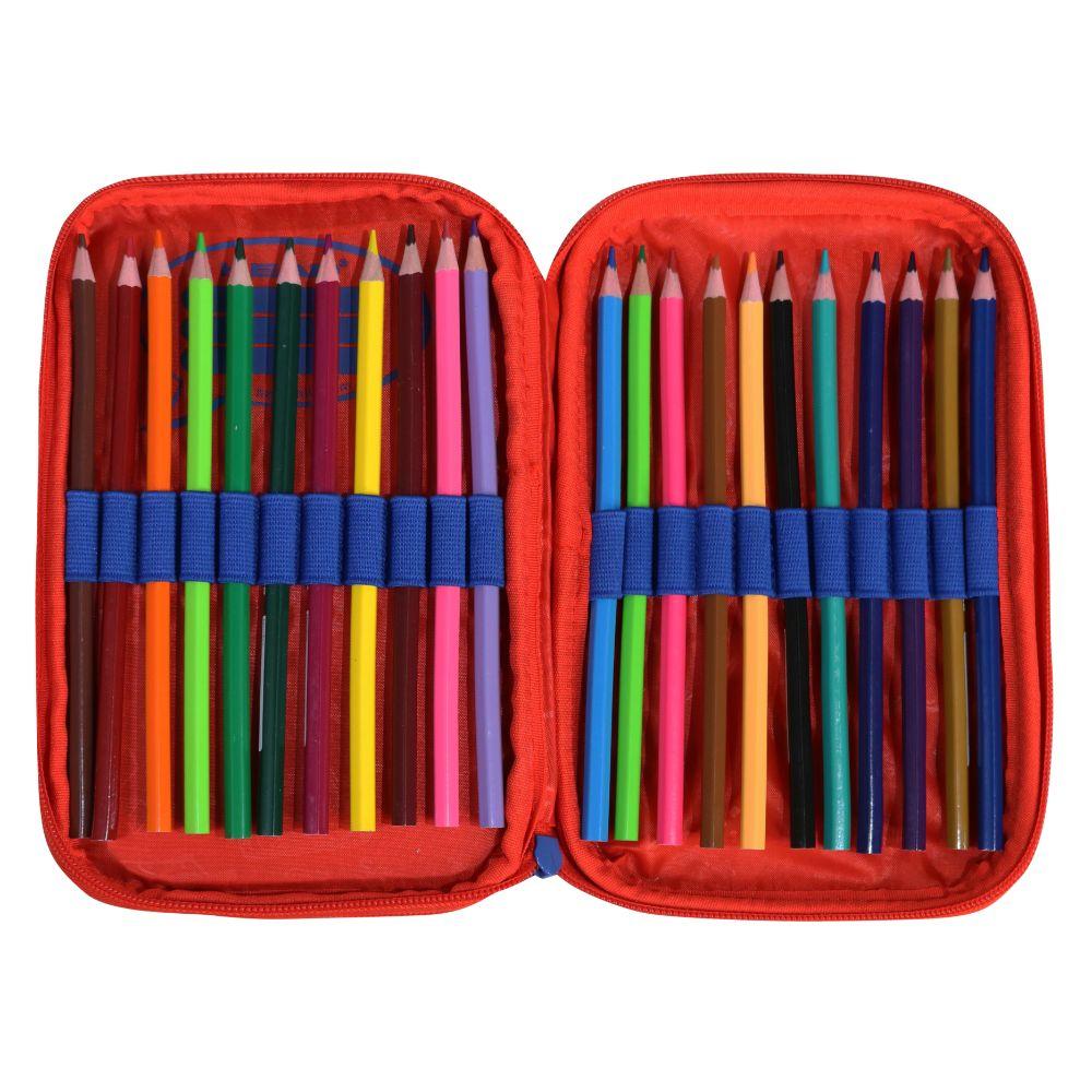 Estuche Infantil Niño Rígido Box Araña Rojo  Head-2