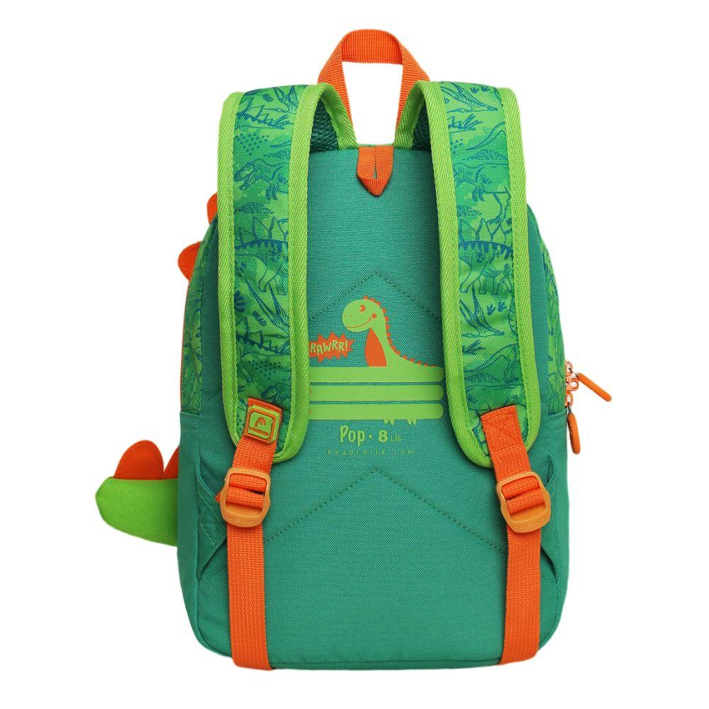 Mochila Infantil Niño Pop Cute Dino Verde Head-4