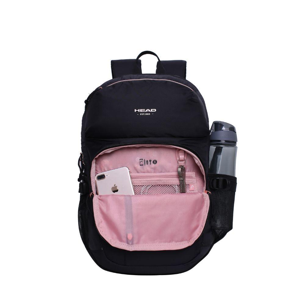 Mochila Ejecutiva Eternity Negro Rose Gold Head-1